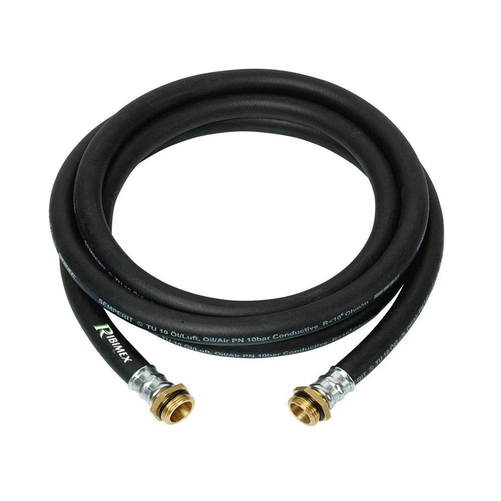 TUBO GASOLIO 6mt RACCORDATO 1 POLLICE POMPA NAFTA TRAVASO BOTTE RIBIMEX PRKA106GOM