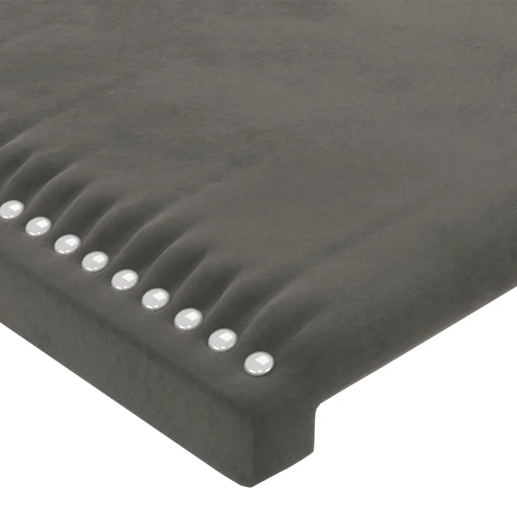 Testiera ad Orecchio GrigioScuro 183x16x118/128 cm in Velluto 3119501