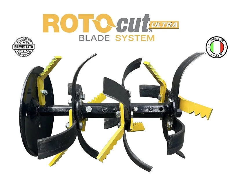 Kit Rotocut per fresare trinciare e rimescolare per motozappa e motocoltivatori - Foro 8 - Motocoltivatore