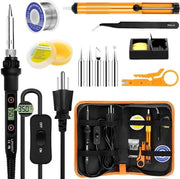 Kit di Saldatura 80W con Display LCD e Regolazione di Temperatura 180-520°C - 13 in 1 Strumento di Saldatura