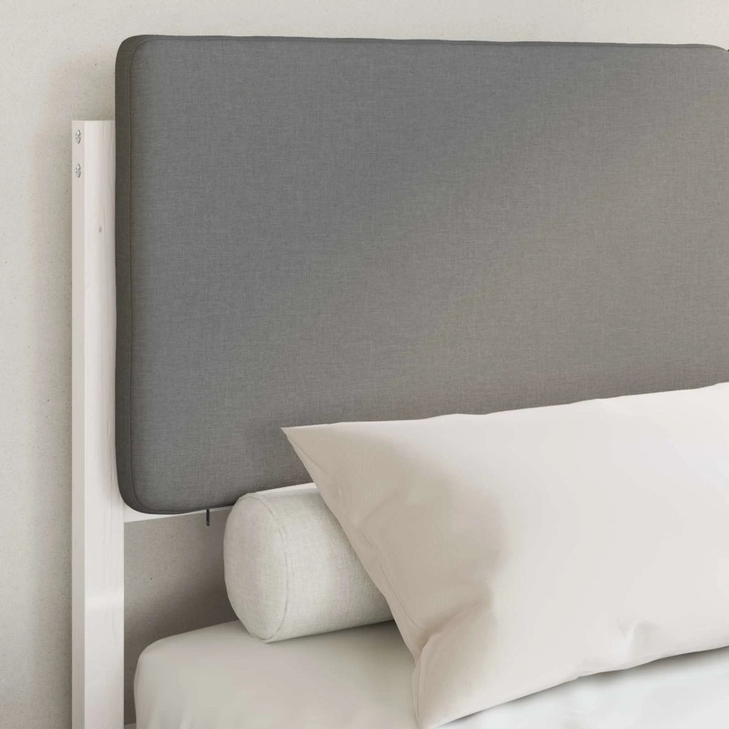 Letto con Testiera Rivestita Grigio chiaro 160 x 200 cm