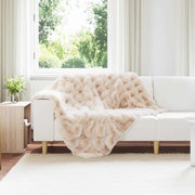 Coperta antiscivolo in sintetica di coniglio Olite Beige 42021785