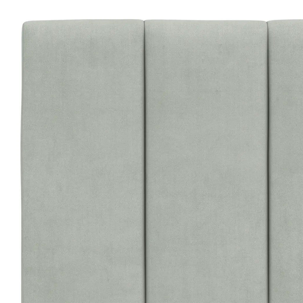 Cuscino Testiera Hanko Grigio Chiaro 137 cm in Velluto 376074