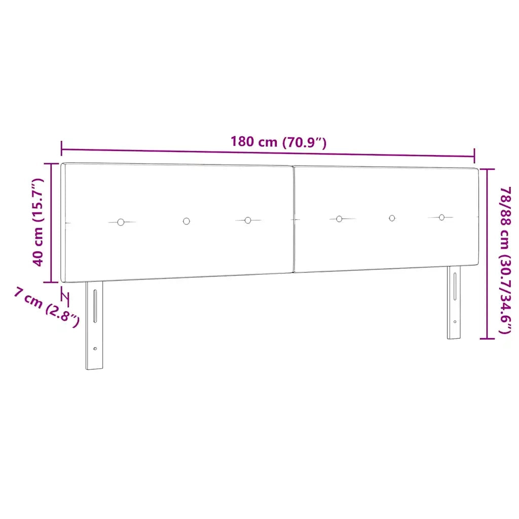Testiera | Testata Rosa 180 cm Velluto