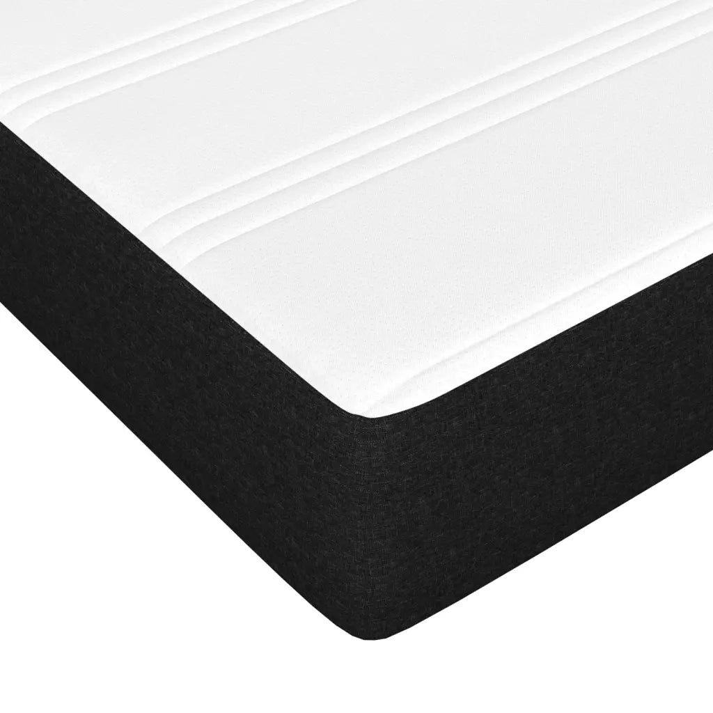 Materasso a Molle Insacchettate Rigidit¨¤ Media Nero 100x200x20 cm in Tessuto