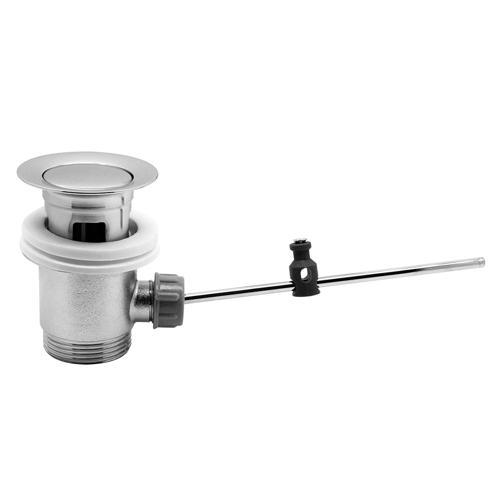 Piletta classica per lavabi e bidet con troppo pieno 1"1/4 in acciaio cromo