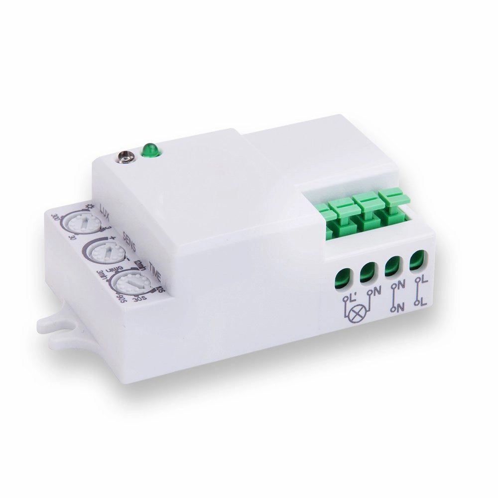 Sensore di Movimento a Microonde 180°-360° Montaggio a Plafone Colore Bianco (Max 300W) IP20