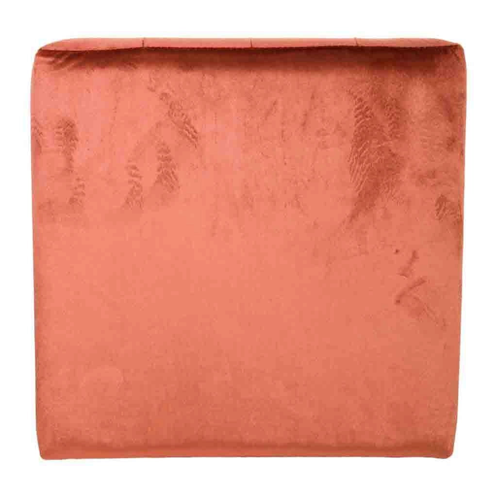 Sgabello imbottito arancione 40x40x38h
