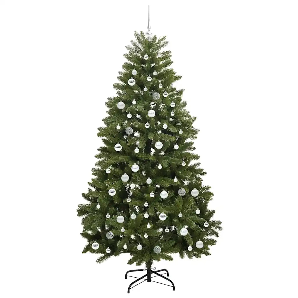 Albero di Natale artificiale 210 cm 300 LED Bianco caldo Verde 3395699