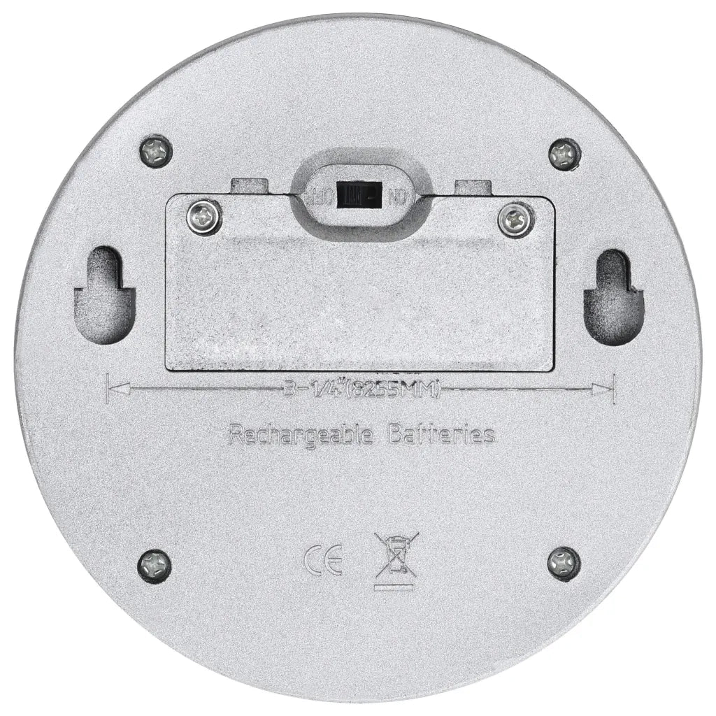 Set di 24 lampade solari da parete rotonde 11 x 5 cm illuminazione automatica esterna in PP argentato 02_0046381