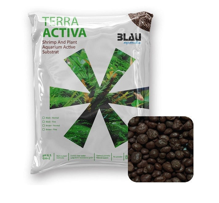 Blau Aquaristic Terra Activa Brown Normal 2-4mm 8L - substrato fertile per acquari piantumati