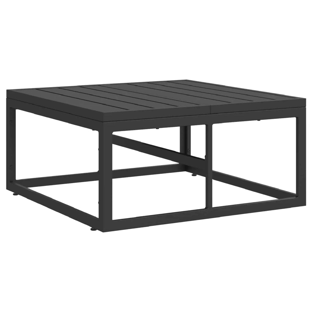 Set Divano da Giardino con cuscino 7 pcs Nero Alluminio 3378945