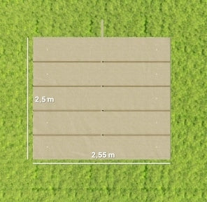 Telo di ricambio per pergola 250 x 255 cm in poliestere beige con drenaggio
