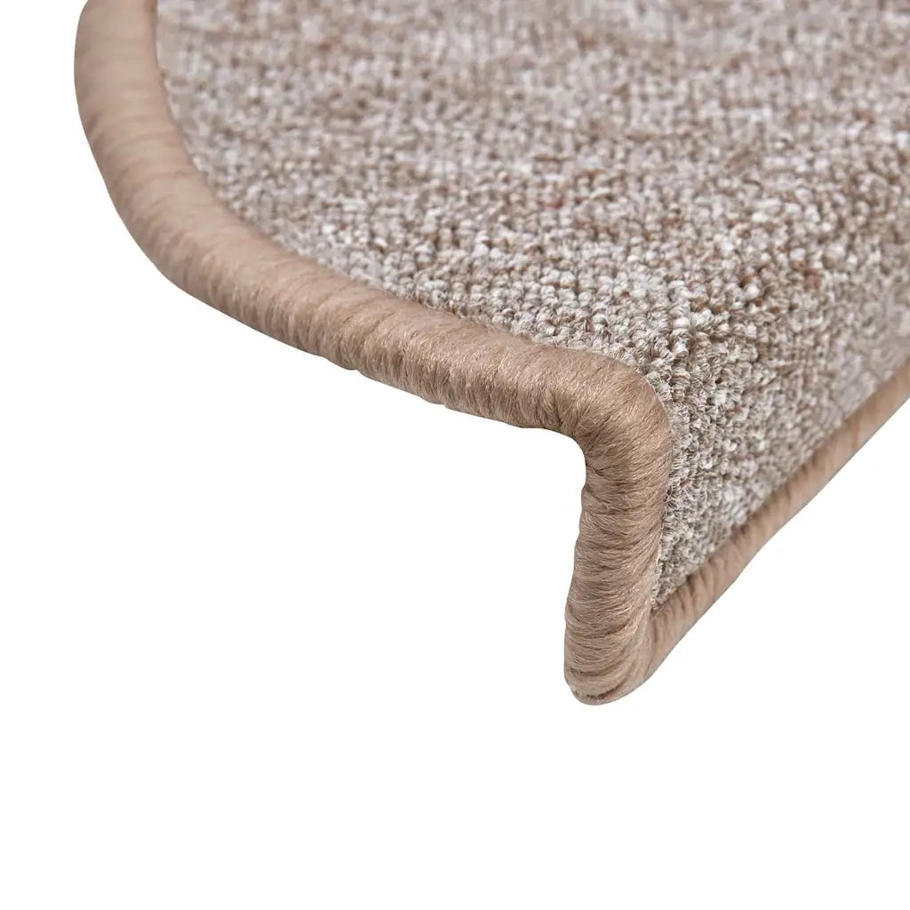 Tappetini per scale 20 pz | Gradini per Scale 56x17x3 cm Marrone chiaro Semicircolari