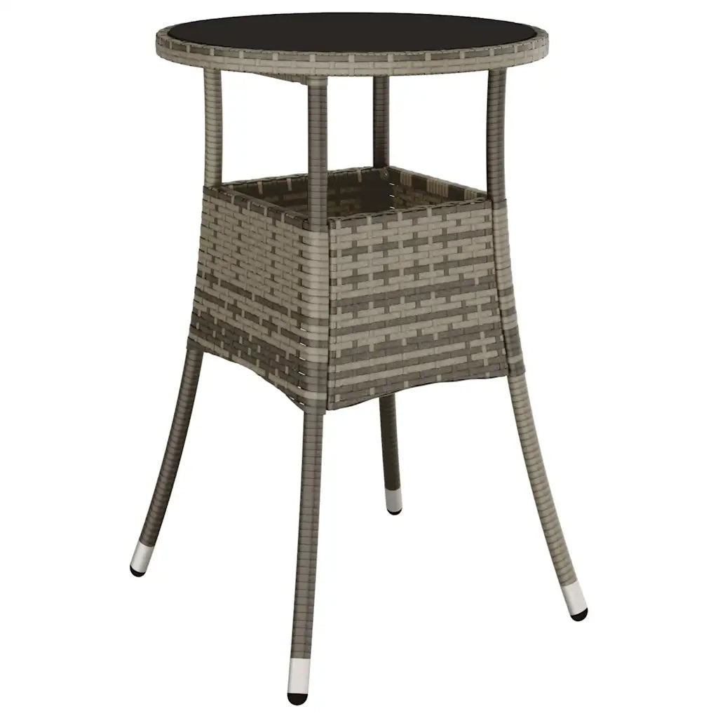 Set da Pranzo per Giardino 3 pcs Grigio polyrattan 3334945