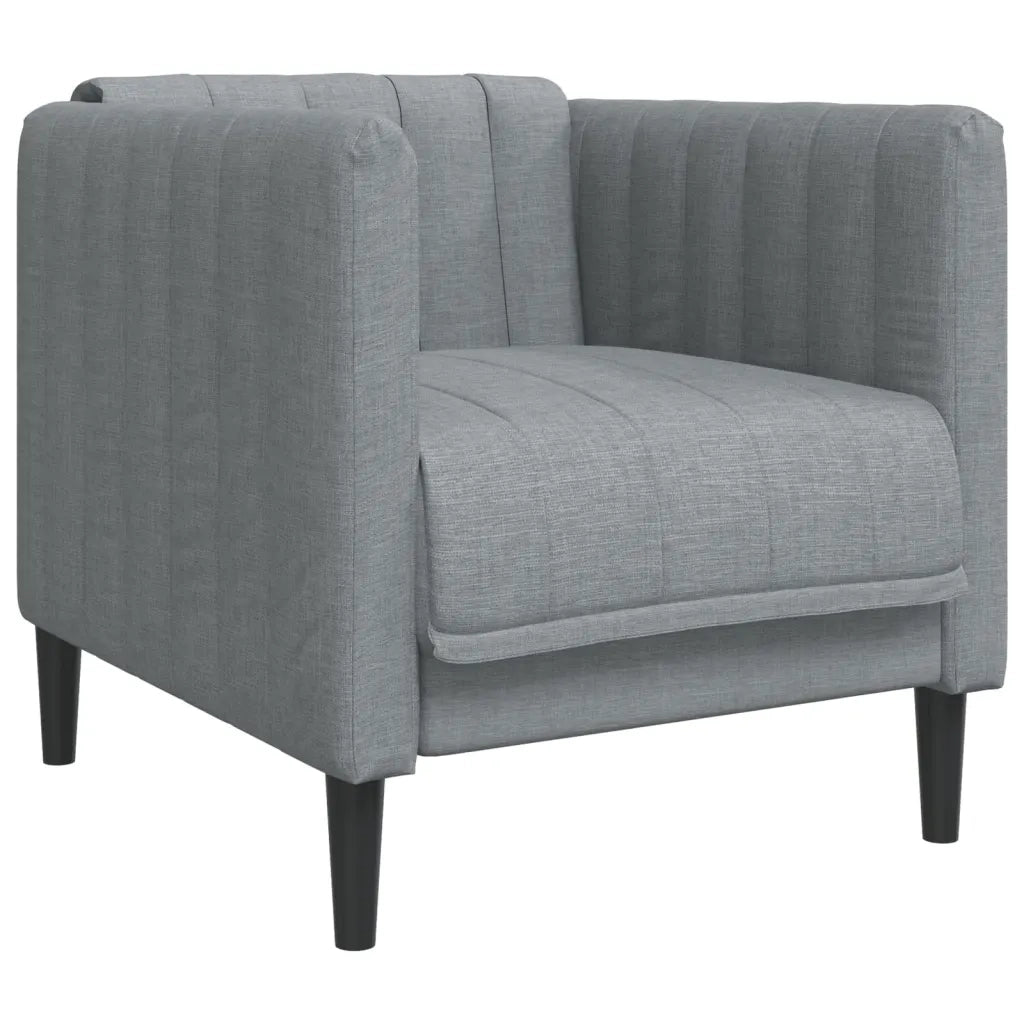 Poltrona Grigio Chiaro in Tessuto 372595