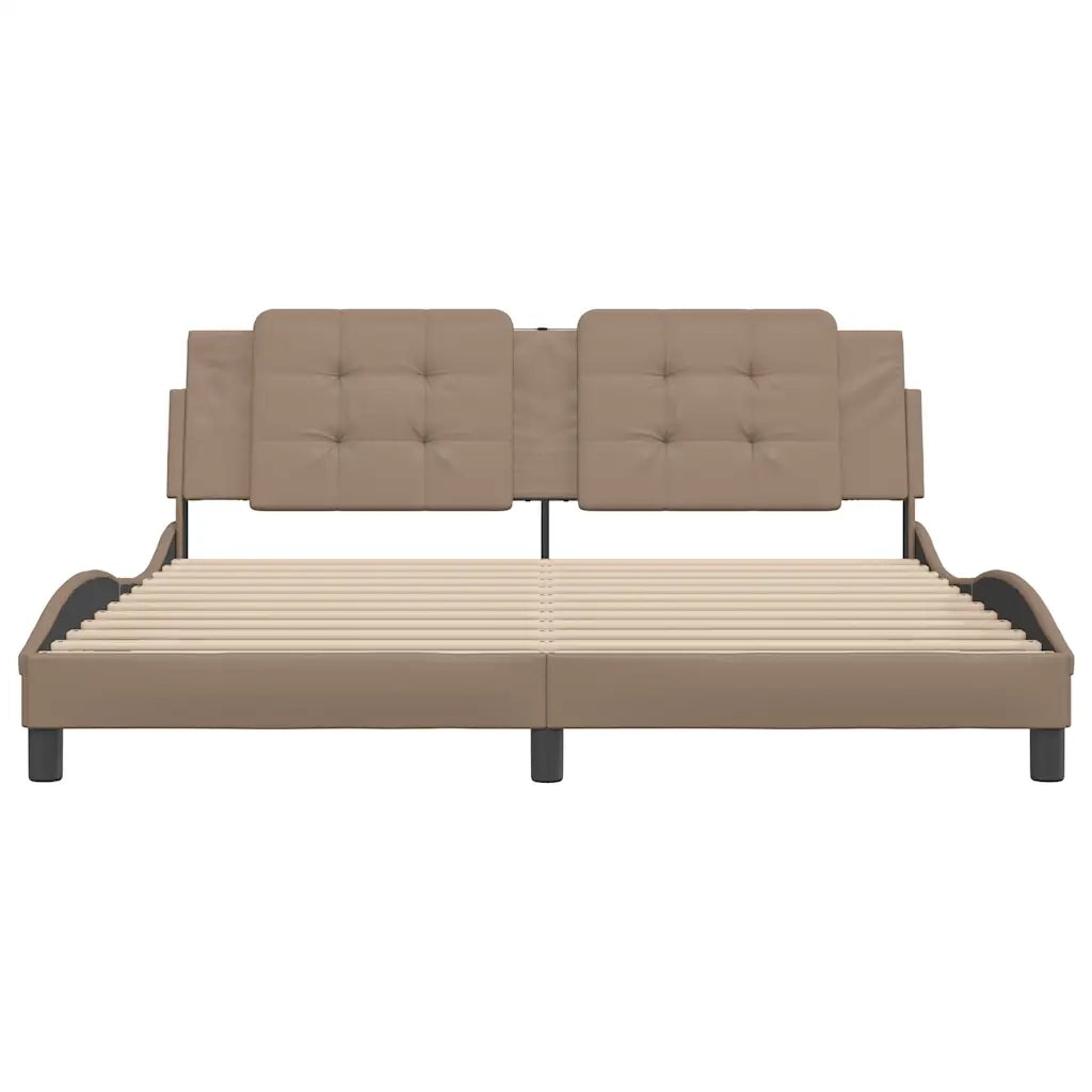 Giroletto senza Materasso Zadar Cappuccino 180x200cm Similpelle 3208202