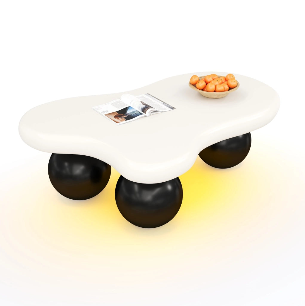 Tavolino da caffè a nuvola con luce LED multicolore