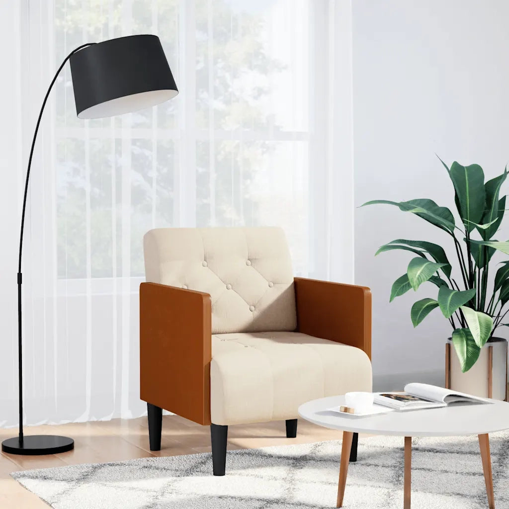 Divano Poltrona | Sedia con Braccioli 55 cm Lino