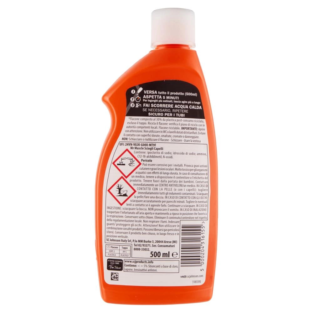 MR MUSCOLO DISGORGANTE SCIOGLI CAPELLI DA 500 ML