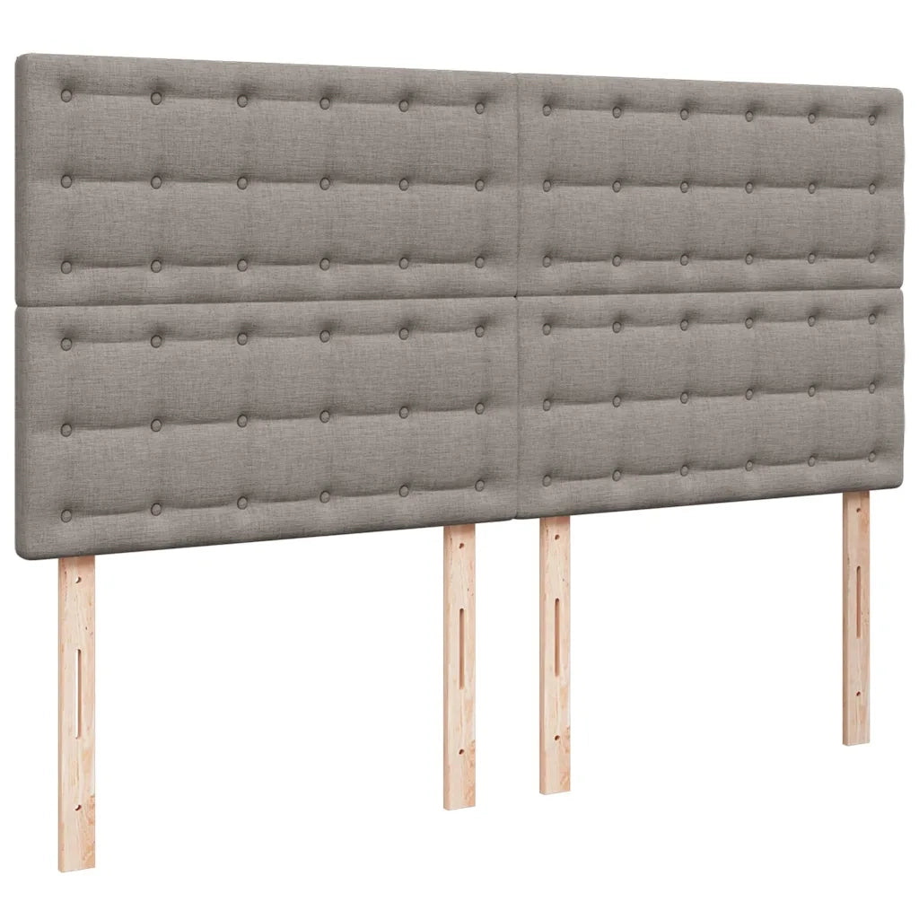Struttura Letto Pouf con Materasso Tortora 160x200cm in Tessuto 3314187