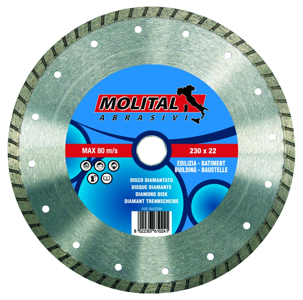 DISCO DIAMANTATO 'UNIVERSALE' MOLITAL Ø 230 mm - MOLITAL
