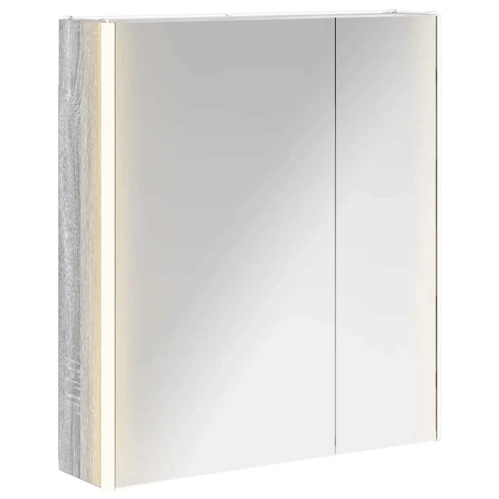 Mobiletto per specchio da Bagno | Armadio da bagno Grigio Sonoma