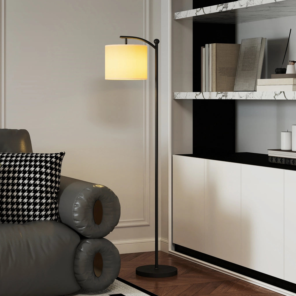 Lampada da Terra LED Dimmerabile con Telecomando ¨C Minimal ¨C Nero
