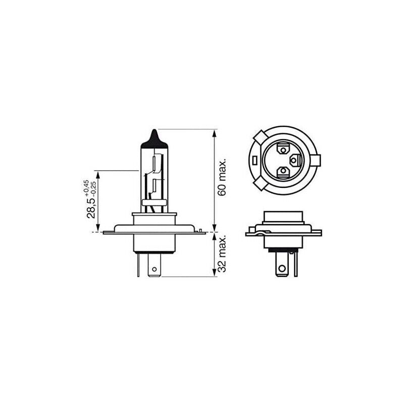 BOSCH LAMPADINA 1 PZ H4 60/55W 12V