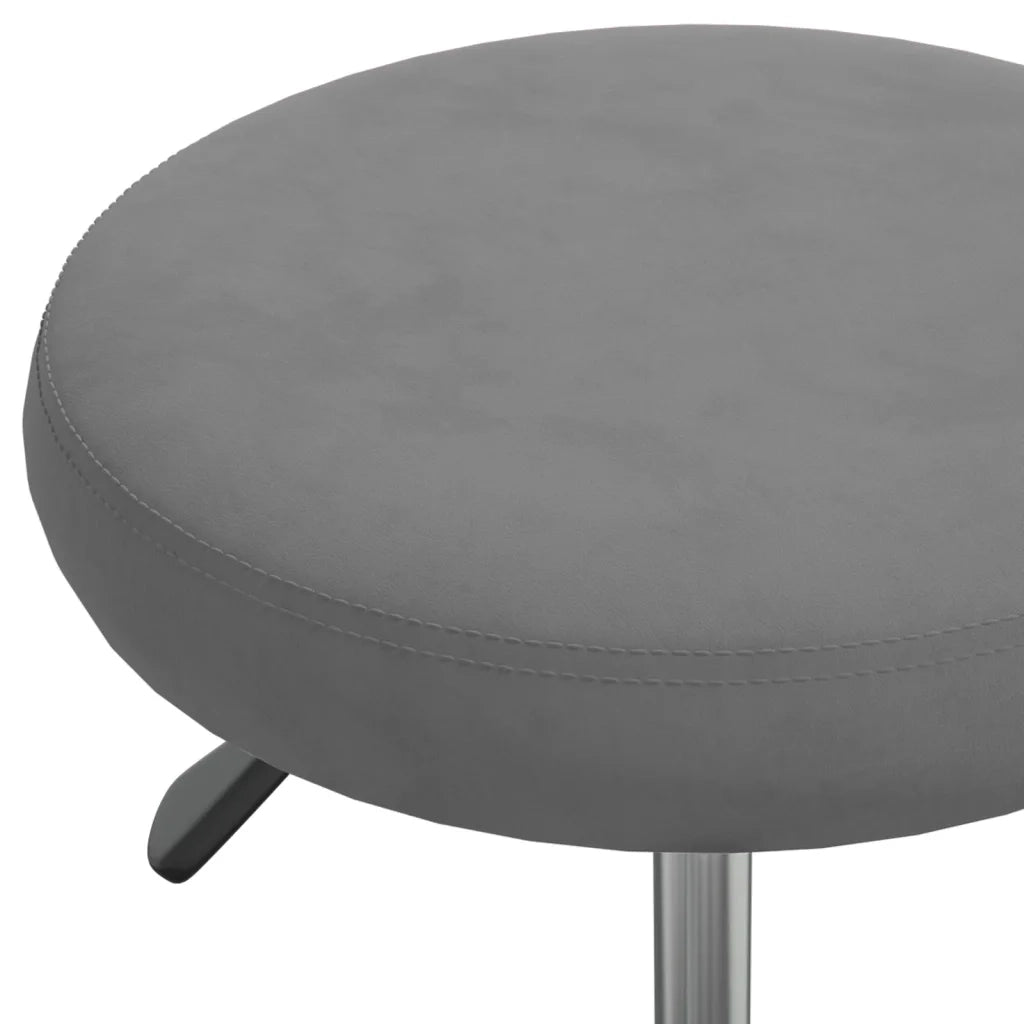 Sgabello da Massaggio in Velluto Grigio Scuro CFW3711584