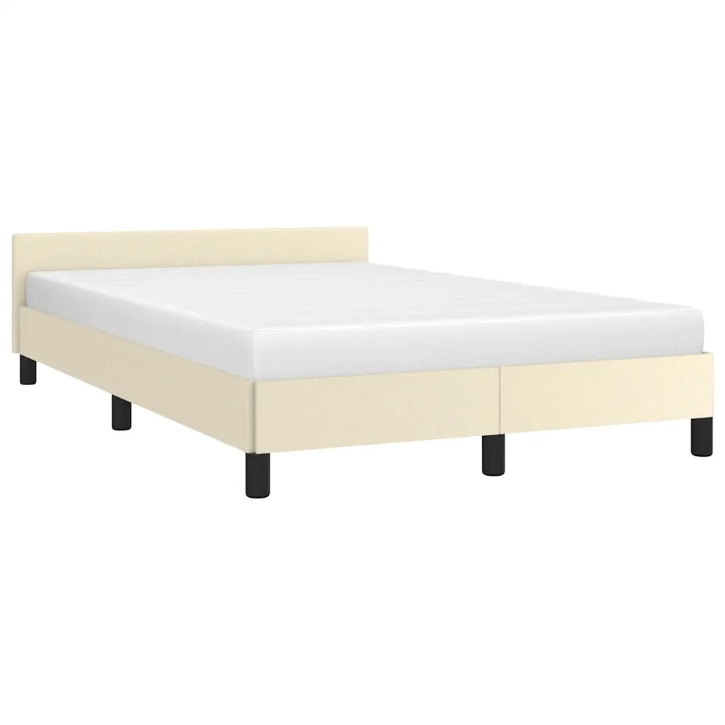 Giroletto con Testiera senza Materasso-Struttura Letto Crema 120x200 cm