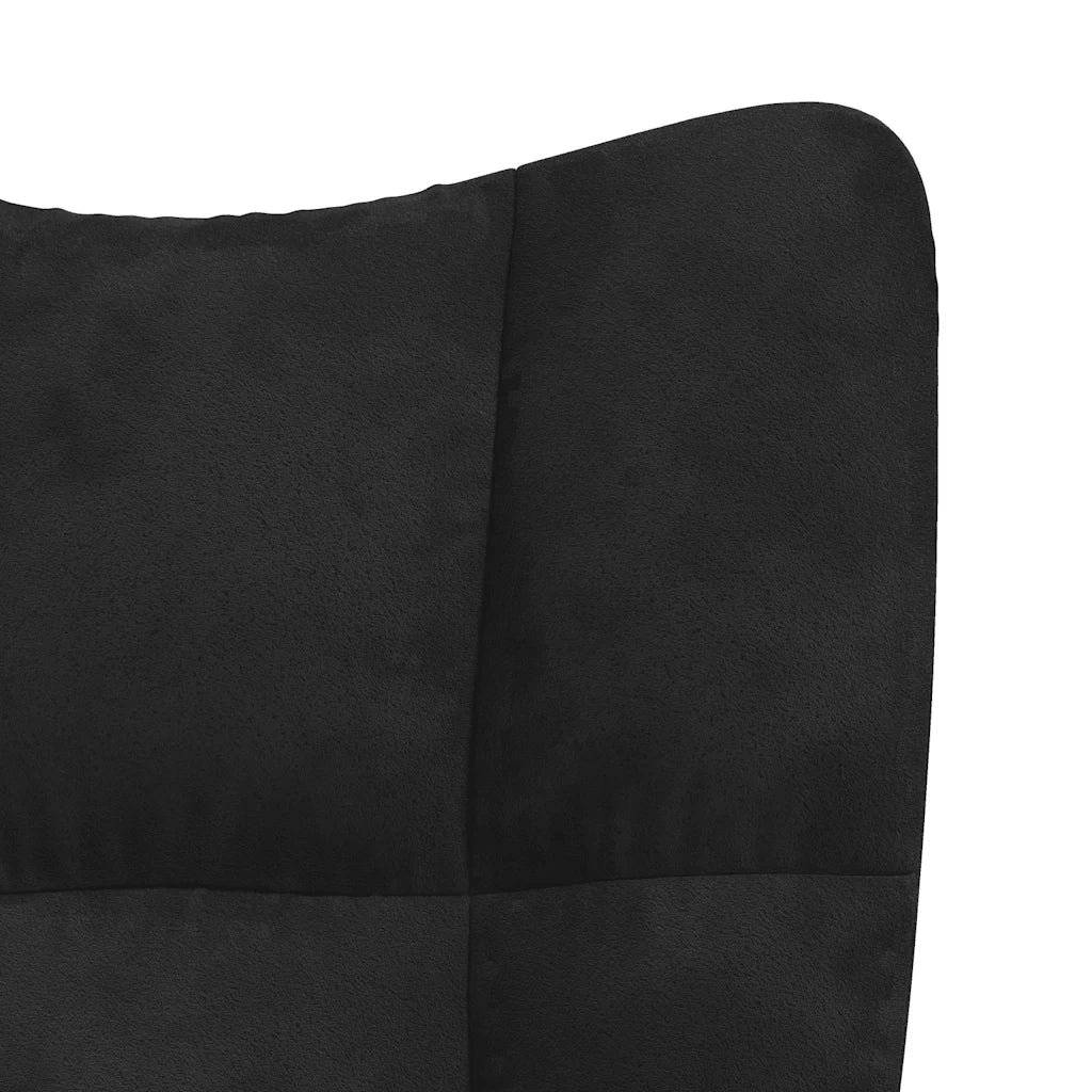 Poltrona Relax Nera in Velluto 328167