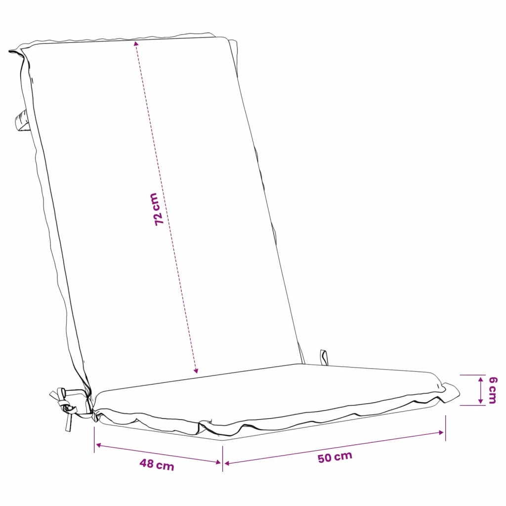 Cuscino per sedia a schienale alto GEMERT 2 pz 100% Poliestere 945930