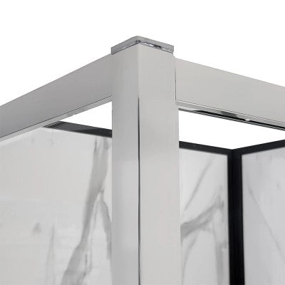 Box doccia angolare 70x140 cm scorrevole in cristallo trasparente Ted