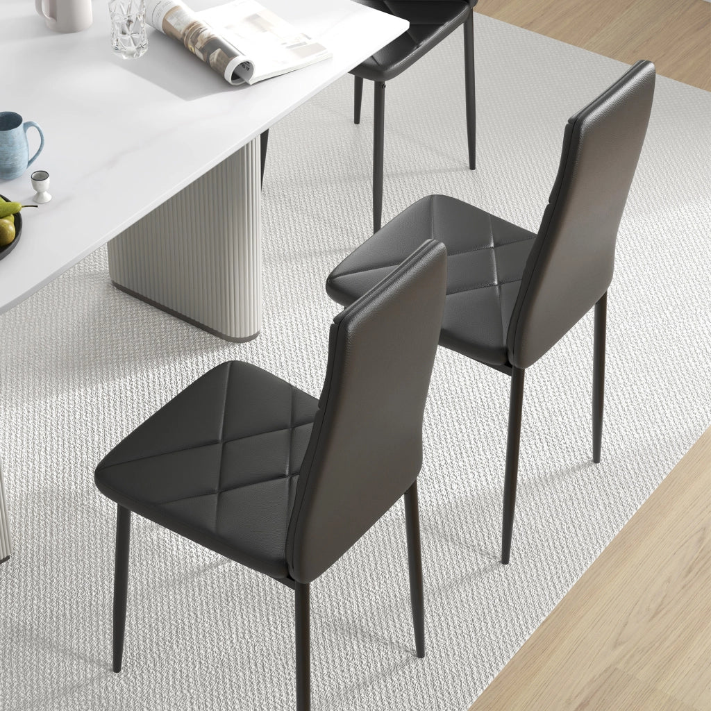Sgabelli da pranzo con schienale alto ¨C Minimal ¨C nero