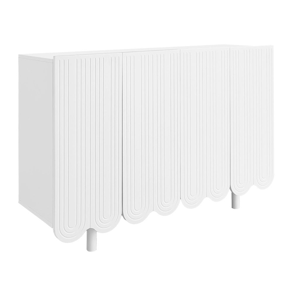 Credenza con Ante Sagomate ¨C MINIMAL ¨C Legno, Design Moderno