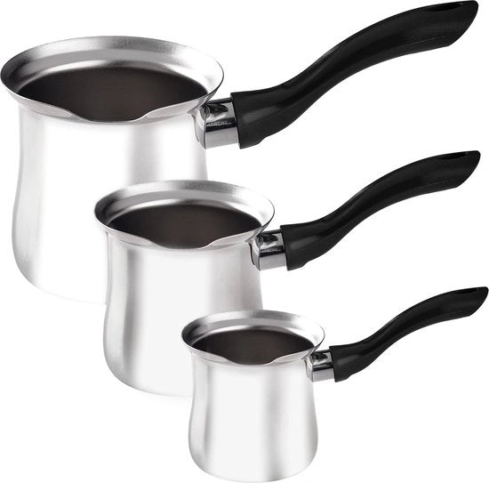 Pentola da Caffè Nero 3 pezzi - Pentola da Caffè Turca
