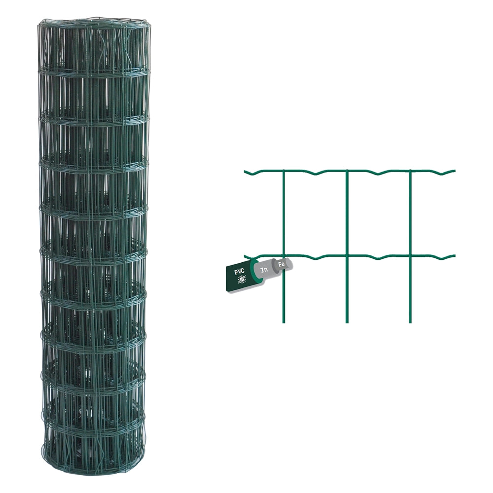 Rete elettrosaldata plastificata 150x25 mt