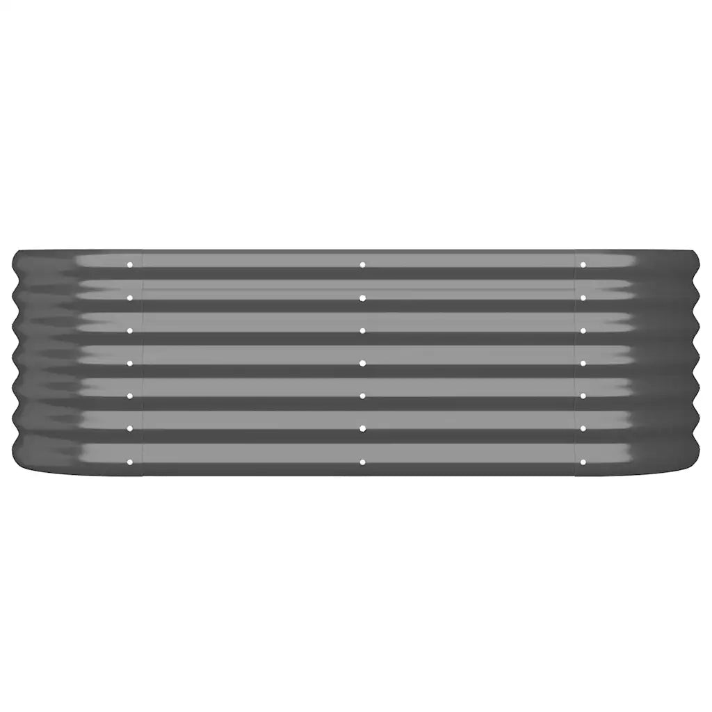 Fioriere | Cassetta per fiori | Letto da Giardino in Acciaio Zincato 114x40x36 cm Antracite