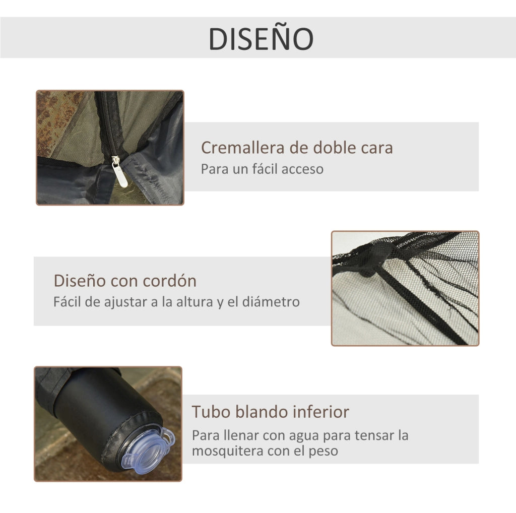 Zanzariera per Ombrellone ¨C Minimal ¨C Nero ?3 m