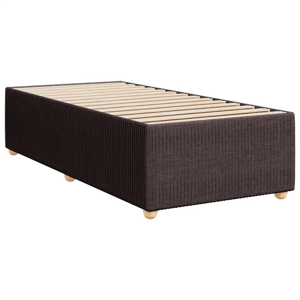 Giroletto a Molle con Materasso Marrone Scuro 90x200 cm Tessuto 3287356