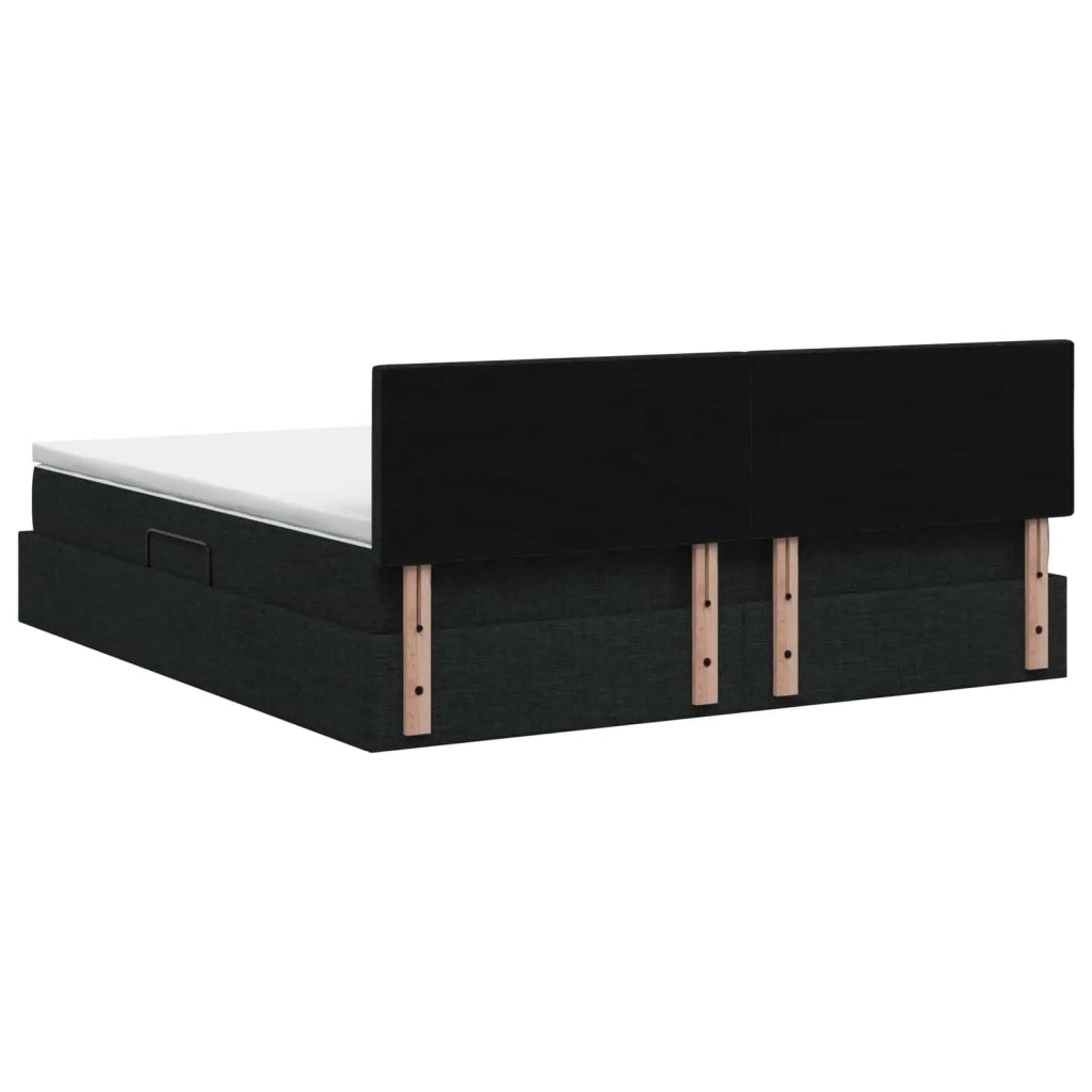Letto con contenitore e materasso Nero 160 x 200 cm Velluto 3458633