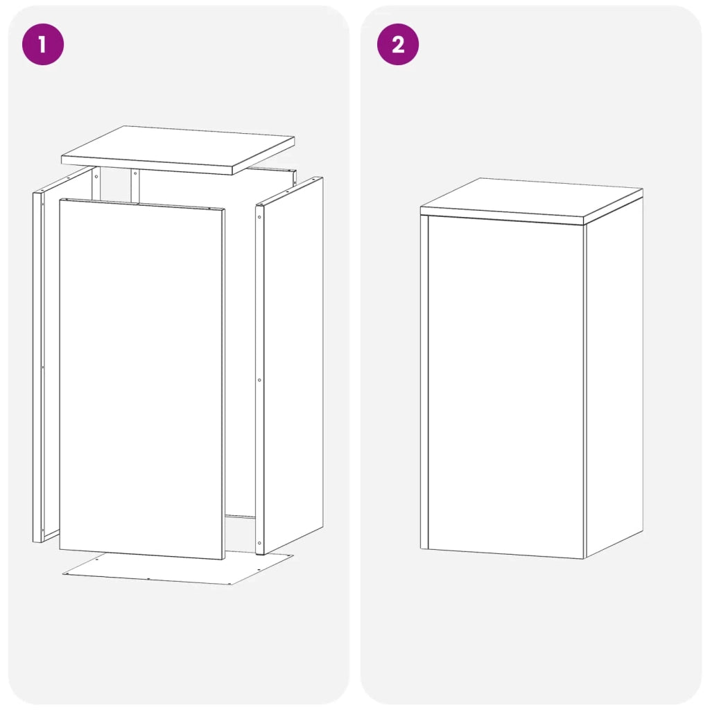 Supporto per piante 2 pcs Antracite 30 x 30 x 60 cm 8012479