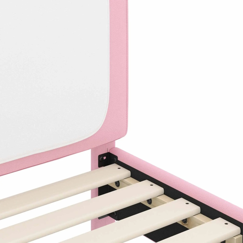 Struttura letto bambini con testata-Giroletto per bambini Rosa 90 x 200 cm PU 134292