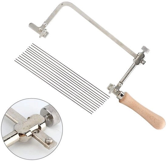 Serra per coprire le cornici - Strumento per lavorazione del legno - Manico in legno - Taglio e creazione - Accessori per DIY - Adatto per appassionati di fai da te