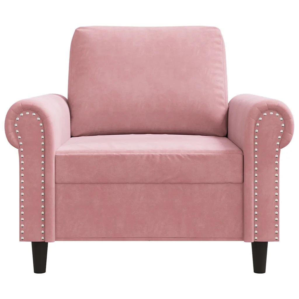 Poltrona Rosa 60 cm Velluto 359512