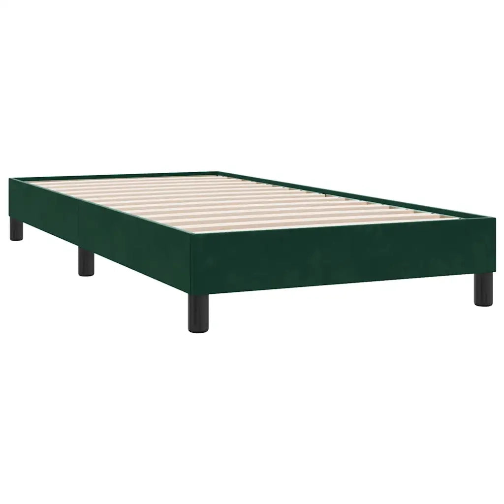 Giroletto senza Materasso-Struttura Letto Verde Scuro 100x220 cm in Velluto