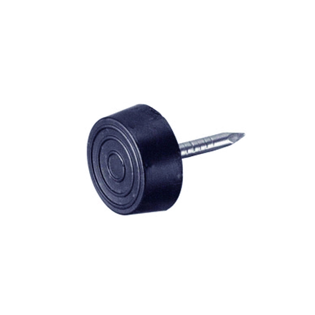 Scivoli in PVC neri con chiodo Ã˜ 15 mm. 8 pz.