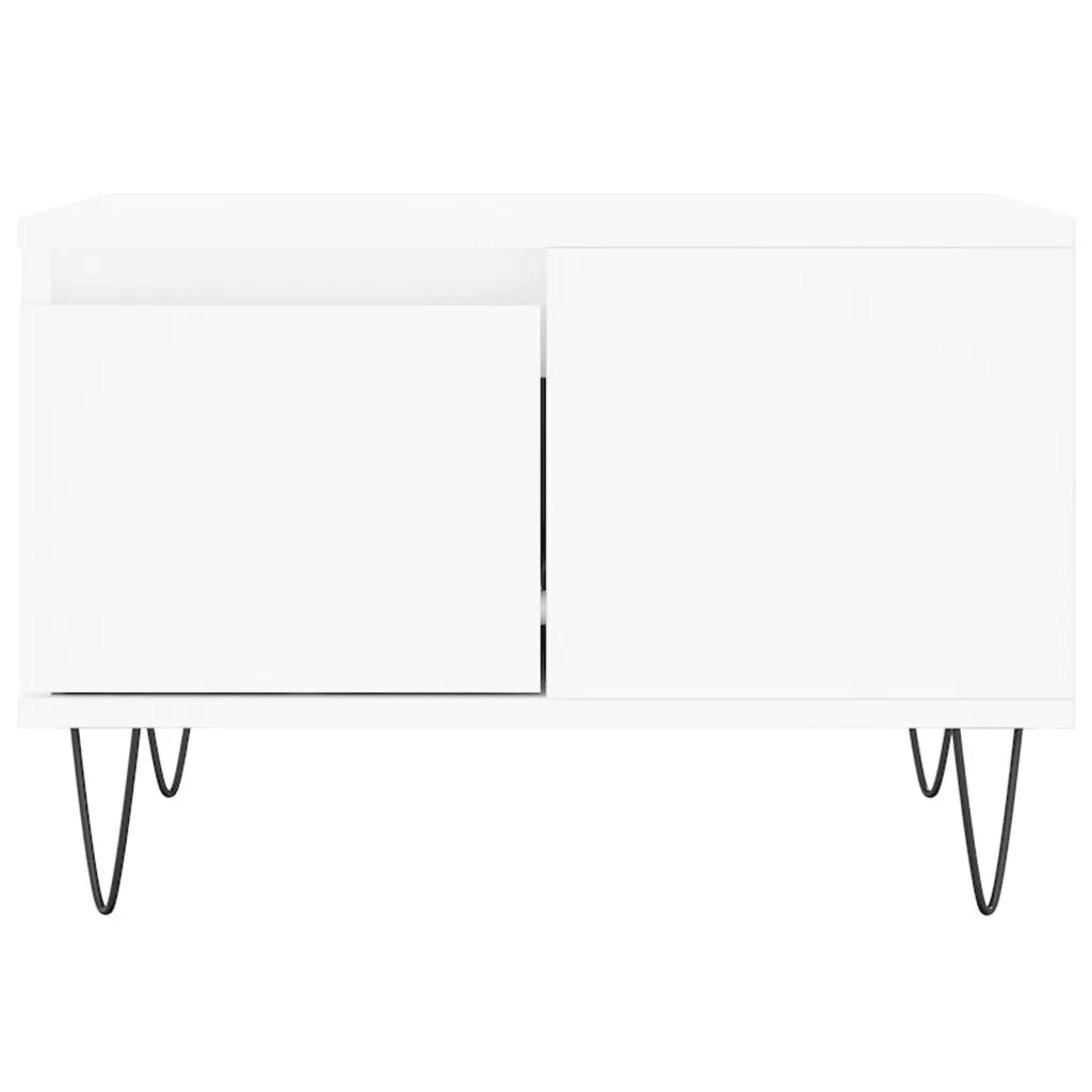 Tavolino da Salotto Bianco 55x55x36,5 cm in Legno Multistrato 830756