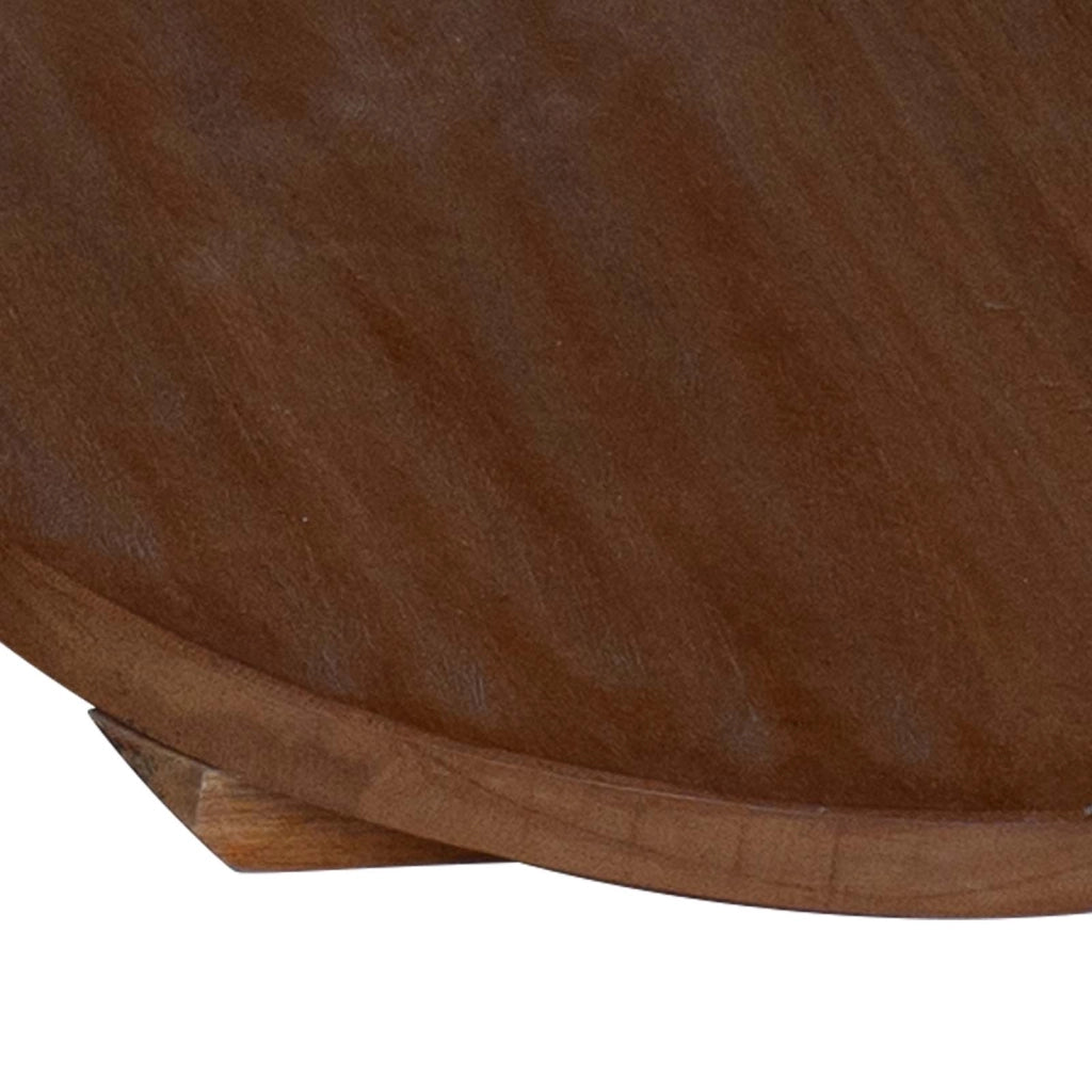 Set di 3 sgabelli per piante rustici da esterno 29 x 29 x 3,5 cm in legno di mogano marrone 02_0058962